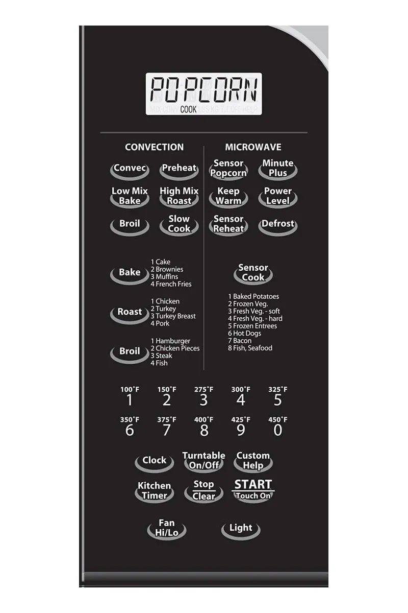 Sharp R1881LSY 30" Carousel Over Range 850 Watt Convection Microwave Oven, 1.1 Cu. Ft., 120V