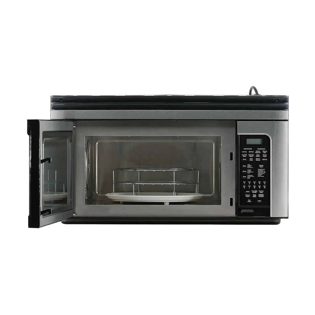 Sharp R1881LSY 30" Carousel Over Range 850 Watt Convection Microwave Oven, 1.1 Cu. Ft., 120V