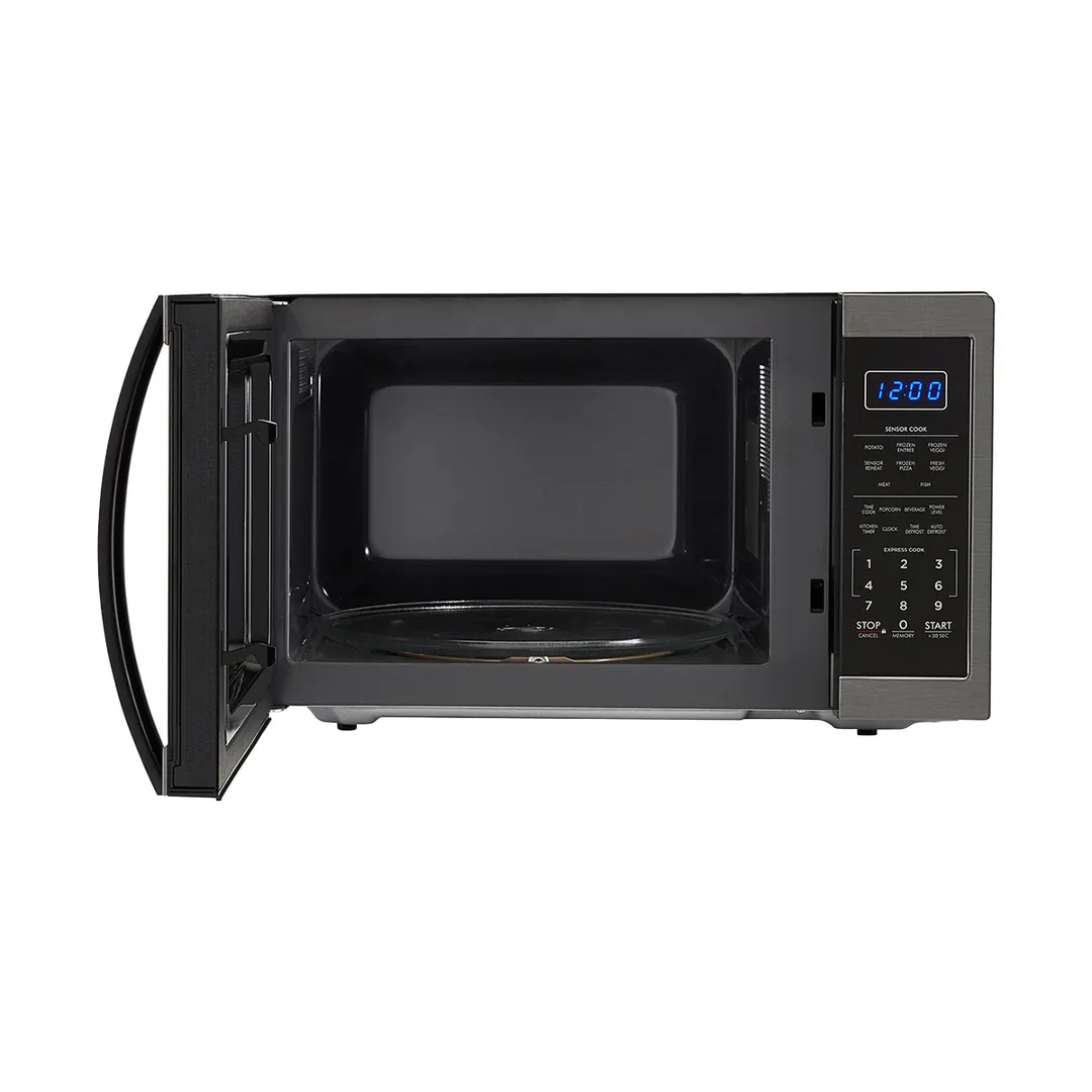 Sharp SMC1452CH 1100W Black Stainless Steel Countertop Microwave Oven, 1.4 Cu. Ft. , LCD Display