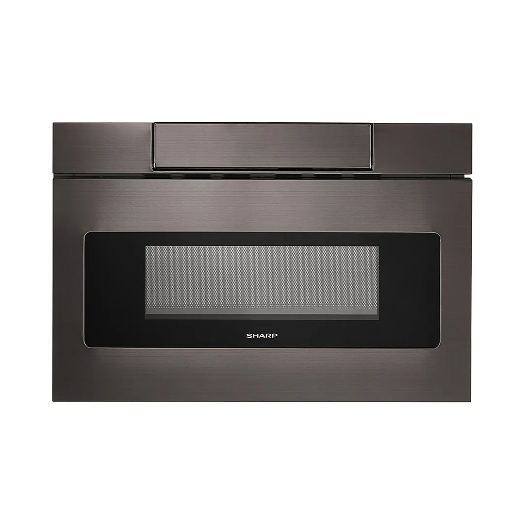 Sharp SMD2470AH 24" 950 Watt Microwave Drawer Oven, 1.2 Cu. Ft., Easy Touch, Black Stainless Steel, 120V