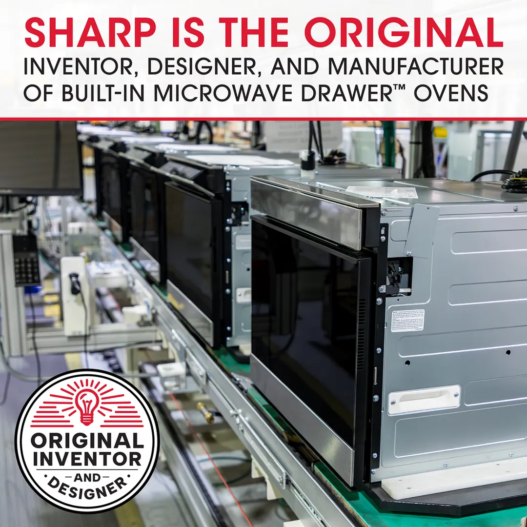 Sharp SMD2470ASY 24" 950 Watt Microwave Drawer Oven, 1.2 Cu. Ft., Concealed Control Panel, S. Steel