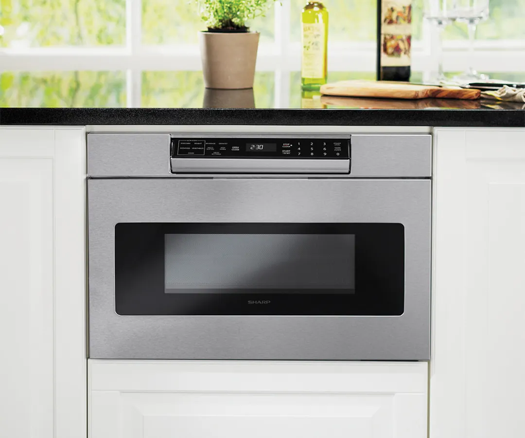 Sharp SMD2470ASY 24" 950 Watt Microwave Drawer Oven, 1.2 Cu. Ft., Concealed Control Panel, S. Steel