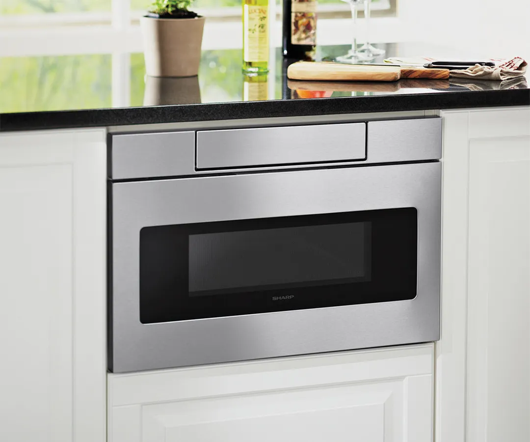 Sharp SMD2470ASY 24" 950 Watt Microwave Drawer Oven, 1.2 Cu. Ft., Concealed Control Panel, S. Steel