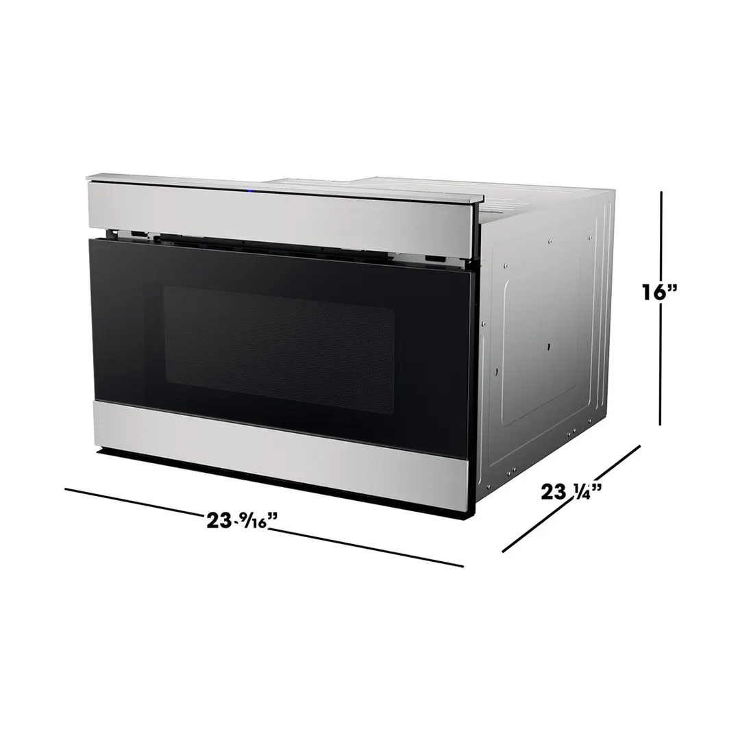 Sharp SMD2489ES 24" Smart Microwave Drawer Oven w/ Easy Wave Open, 1.2 Cu Ft, 950 Watt, Touch Panel