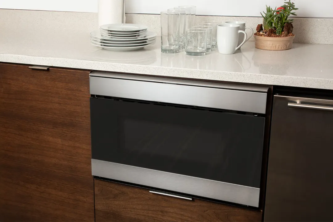 Sharp SMD2489ES 24" Smart Microwave Drawer Oven w/ Easy Wave Open, 1.2 Cu Ft, 950 Watt, Touch Panel