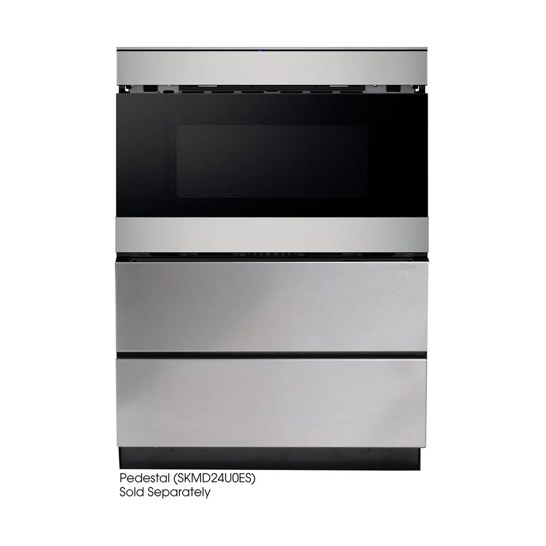 Sharp SMD2489ES 24" Smart Microwave Drawer Oven w/ Easy Wave Open, 1.2 Cu Ft, 950 Watt, Touch Panel