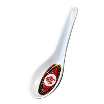 Thunder Group 7002TR Chinese Spoon, 1/2 Oz., 4-3/4" X 1-3/8", Break-Resistant - Dozen