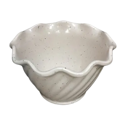 Thunder Group AD313WS Dessert Dish, 5 Oz., Scalloped Edge, Break-Resistant - Dozen