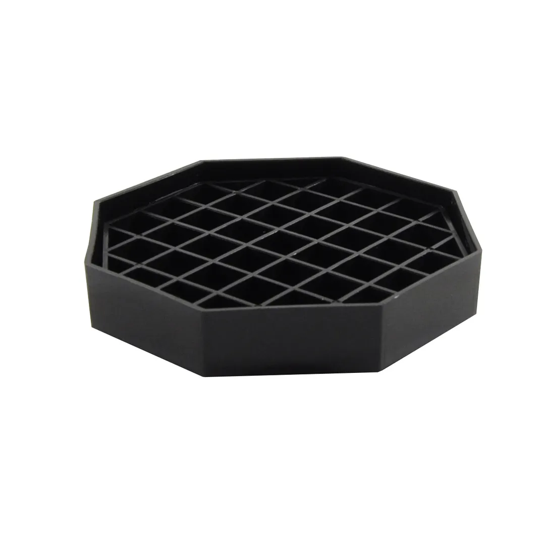 Thunder Group ALDT045 Drip Tray, 4-1/8" X 4-1/8" X 3/4"H, Octagonal, Plastic, 4 Each - Pack
