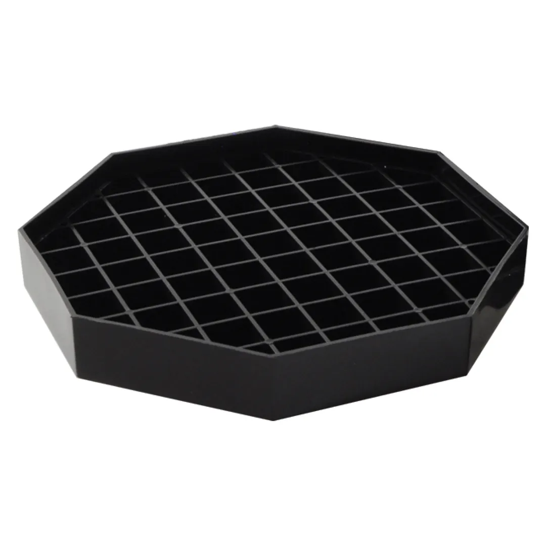 Thunder Group ALDT060 Drip Tray, 5-1/3" X 5-1/3" X 3/4"H, Octagonal, Plastic, 4 Each - Pack