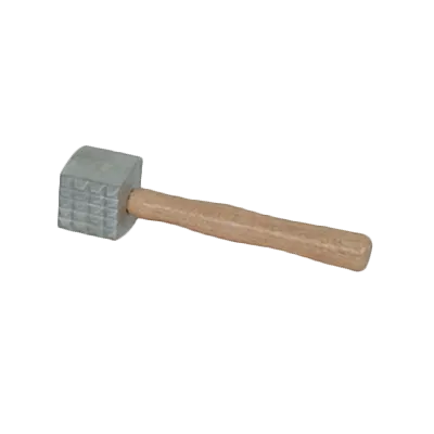 Thunder Group ALMTW001 2-Sided Meat Tenderizer, 12"L, Wood Handle, Aluminum Head, Manual
