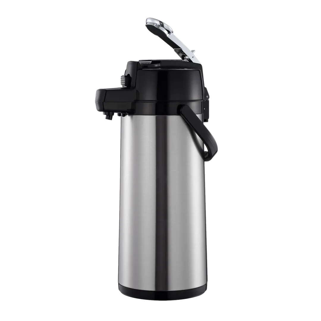 Thunder Group ASLS330 Airpot, 3.0 Liter (101 Oz.), 8-1/4" X 6-1/2" X 16-1/2"H, Stainless Steel Lined