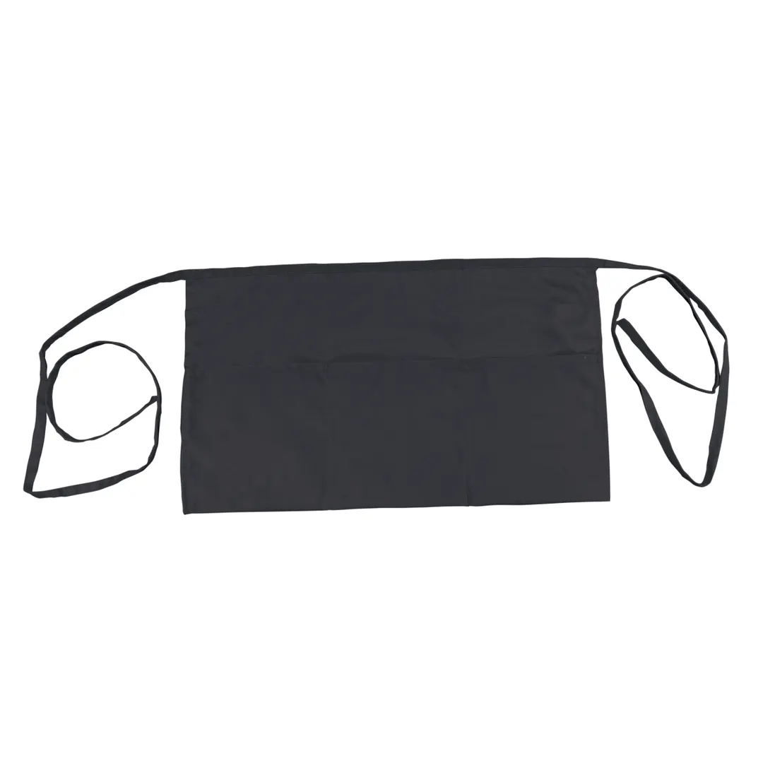 Thunder Group CA1322BK Chef Regalia Waist Aprons, 13" X 22" (3) Pocket, 65/35 Poly/Cotton