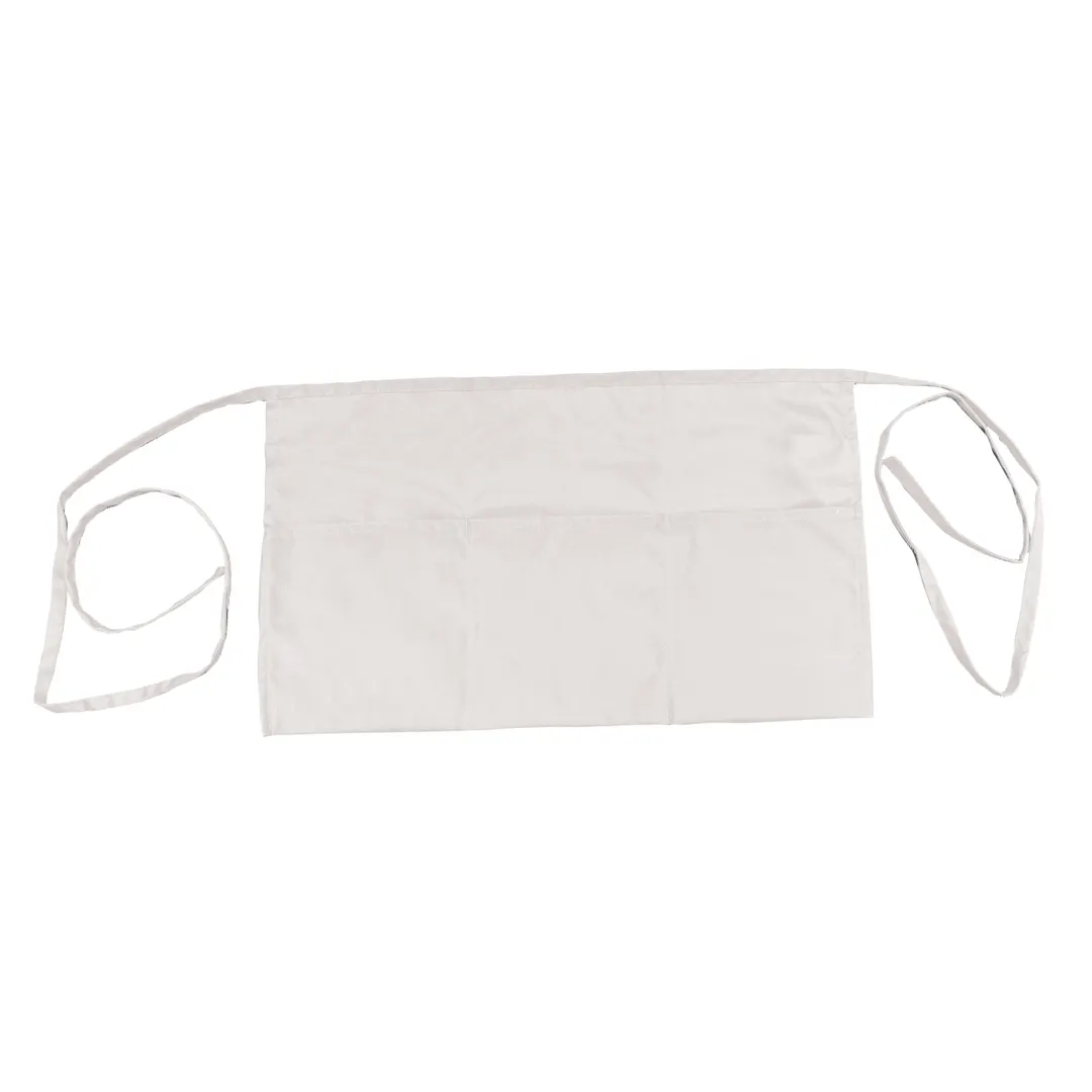 Thunder Group CA1322WH Chef Regalia Waist Aprons, 13" X 22" (3) Pocket, 65/35 Poly/Cotton