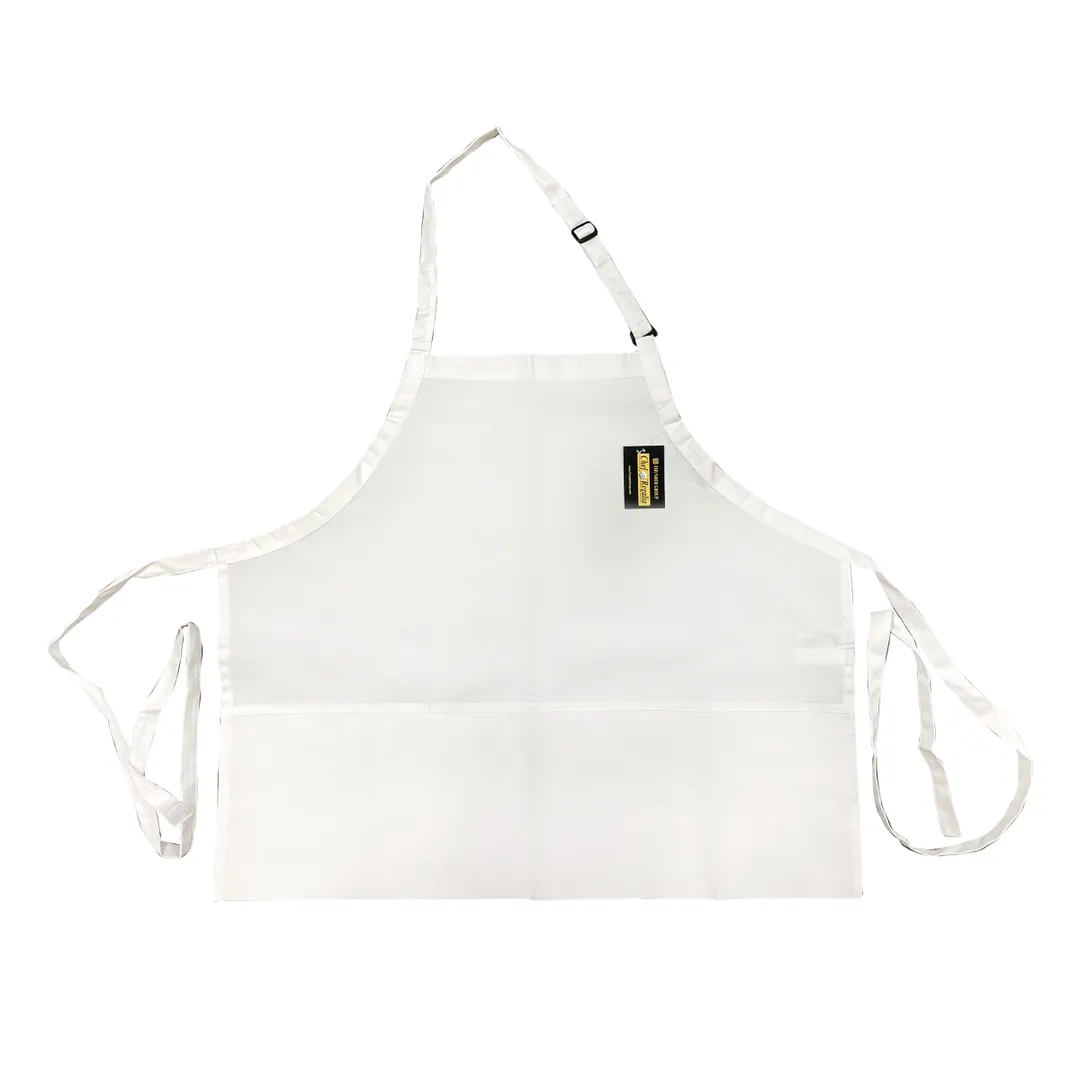 Thunder Group CA2427WH Chef Regalia Bib Aprons, 24" X 27-1/2" (3) Pocket Mid-Length, 65/35 Poly/Cotton