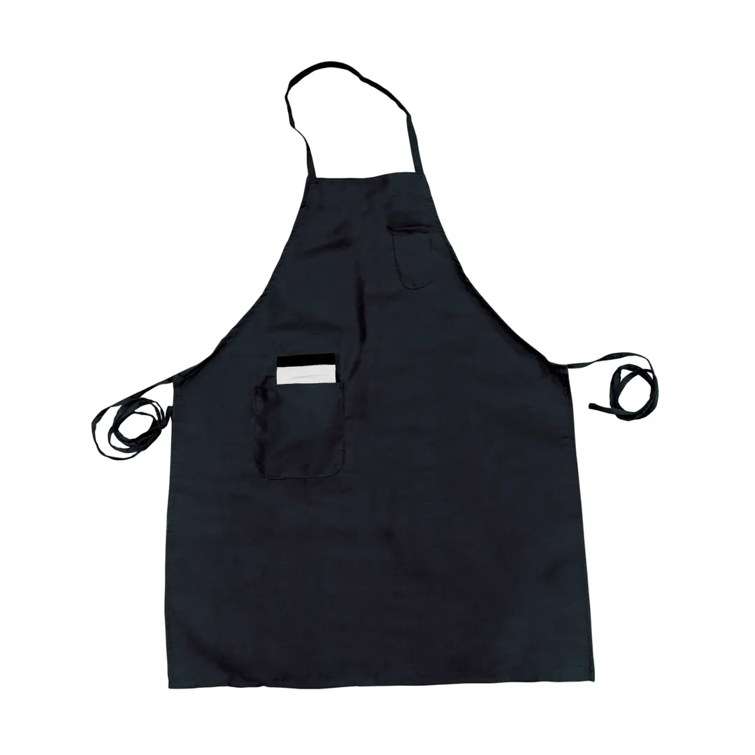 Thunder Group CA3326BK Chef Regalia Bib Aprons, 33" X 26", Full-Length With Pocket, 65/35 Poly/Cotton