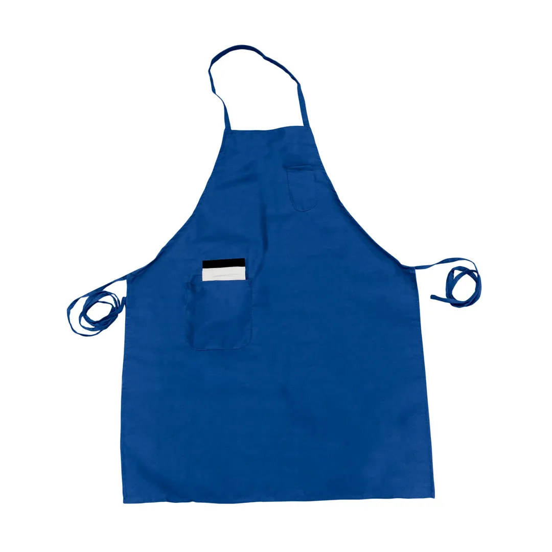 Thunder Group CA3326BL Chef Regalia Bib Aprons, 33" X 26", Full-Length With Pocket, 65/35 Poly/Cotton