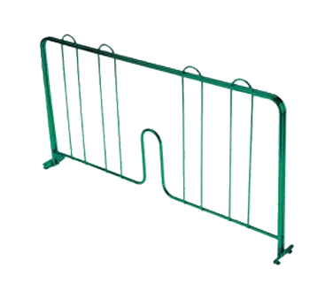 Thunder Group CMDE021 Green Epoxy Coated Wire Shelf Divider, 21"L, Pressure-Fit