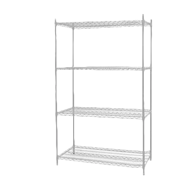 Thunder Group CMPC086 Heavy Duty Chrome Shelving Post, 86"H, Stationary, Leveling Foot, NSF