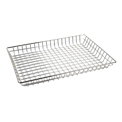 Thunder Group CRDB1218 Nickel‑Plated Wire Doughnut Basket, 12" x 18" x 2", Ideal for Pastries, Bagels & Donuts