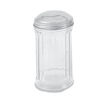 Thunder Group GLTWSJ012 Sugar Pourer, 12 Oz. Capacity, Paneled Glass, Flip Cap - Dozen