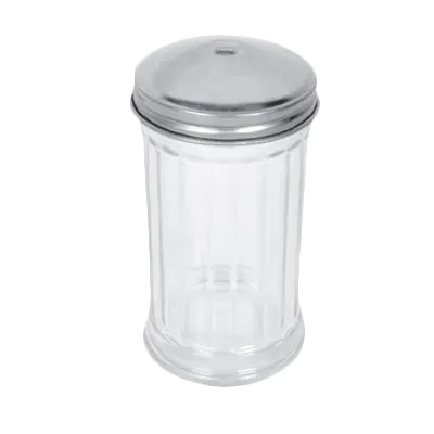 Thunder Group GLTWSJ012H Sugar Pourer, 12 Oz. Capacity, Paneled Glass, Center Hole Cap - Dozen