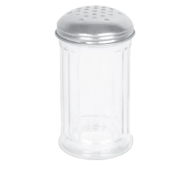 Thunder Group GLTWSJ012P Cheese Shaker, 12 Oz. Capacity, Paneled Glass, Perforated Cap - Dozen