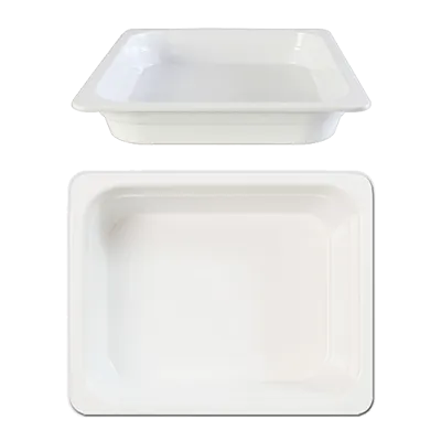 Thunder Group GN1121W Food Pan, 1/2 Gn, 1-1/2" Deep, Stackable, White,  BPA free