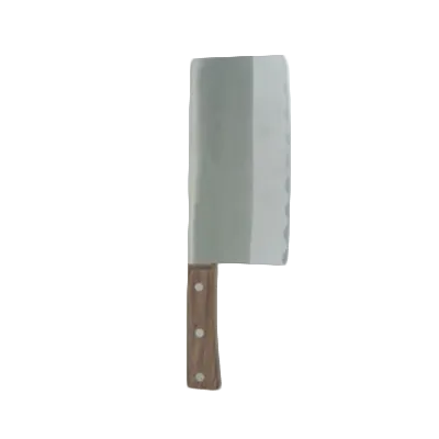 Thunder Group JAS010055B Cleaver, 7" Blade, Angled, Riveted Wood Handle