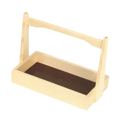 Thunder Group K109 Shoyu Sauce Holder Tray, 6-1/2" X 3-3/4", With Handle, Shiraki Wood