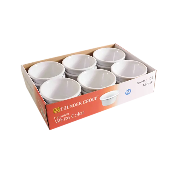 Thunder Group ML538W1R Ramekin, 4 Oz. Capacity, 3-3/8" Dia., Round, 12 Each - Pack