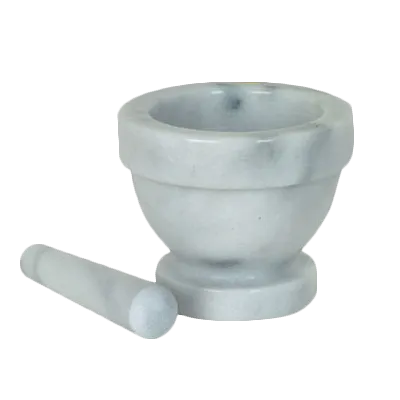 Thunder Group MRGR001 Mortar & Pestle, 4" Dia. (4-1/2" X 2-5/8"), Bowl Style, Marble