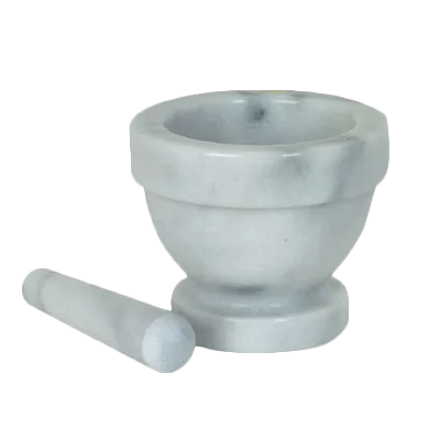 Thunder Group MRGR002 Mortar & Pestle, 5" Dia. (5-1/4" X 4-1/2"), Bowl Style, Marble