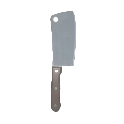 Thunder Group OW189 Asian Cleaver, 6" X 2-3/4" Riveted Wood Handle, Stainless Steel Blade