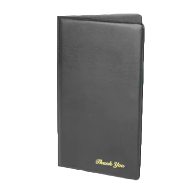 Thunder Group PCPC-1BL Check Presentation Holder, 5-3/4" X 9-1/2", Double Panel, Pocket Inserts, black