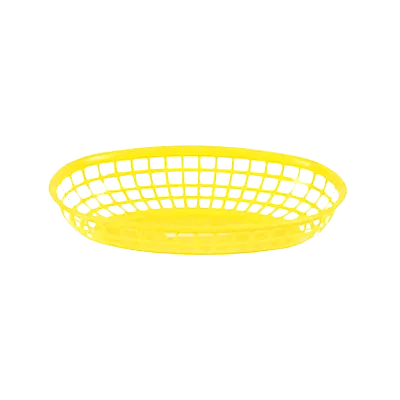 Thunder Group PLBK938Y Fast Food Basket, 9-3/8", Oval, Stackable - Dozen