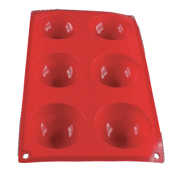 Thunder Group PLBM001S Baking Mold, 2-7/10 Oz. -40° - 550°F Temperature Range (6) Hemisphere Cavities