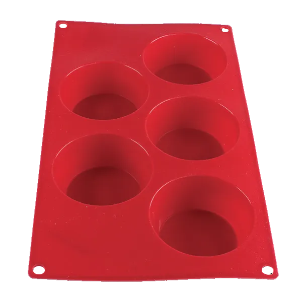 Thunder Group PLBM003S Baking Mold, 4-3/5 Oz. -40° - 550°F Temperature Range (5) Muffin Cavities