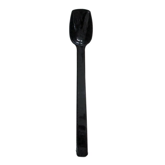 Thunder Group PLBS010BK Black Buffet Spoon, 10", 3/4 Oz., Solid - Dozen