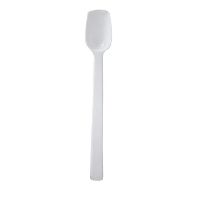 Thunder Group PLBS010WH White Buffet Spoon, 10", 3/4 Oz., Solid - Dozen