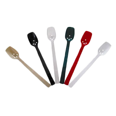 Thunder Group PLBS110BK Black Buffet Spoon, 10", 3/4 Oz., Perforated - Dozen