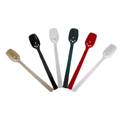 Thunder Group PLBS110GR Green Buffet Spoon, 10", 3/4 Oz., Perforated - Dozen