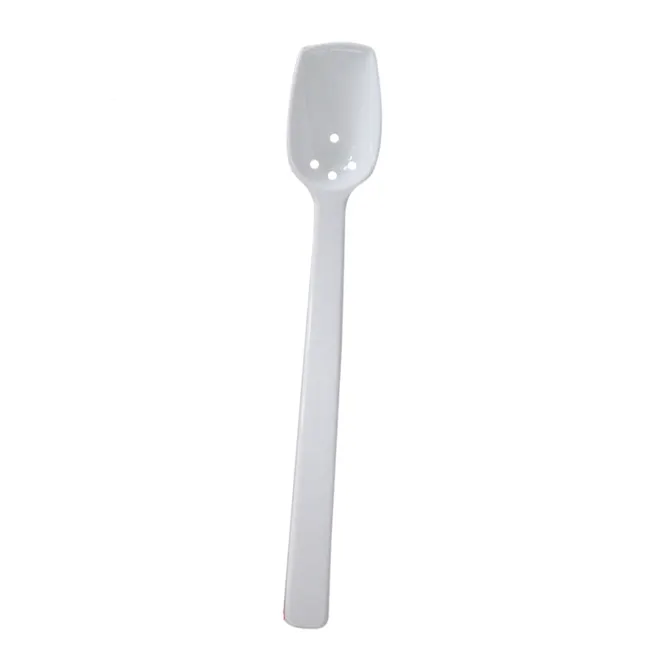 Thunder Group PLBS110WH White Buffet Spoon, 10", 3/4 Oz., Perforated - Dozen