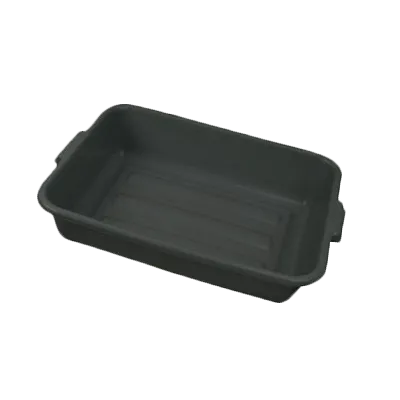 Thunder Group PLBT005B Bus Box, 1-Compartment, 20-1/2" x 15-1/2" x 5" Deep, Integrated Handles, Stackable, High-Density Polyethylene, Black