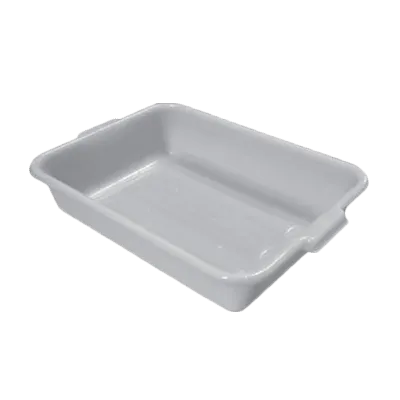 Thunder Group PLBT005W White Polyethylene 1-Compartment Bus Box, 20-1/2" x 15-1/2" x 5" Deep, Integrated Handles, Freezer Safe, NSF