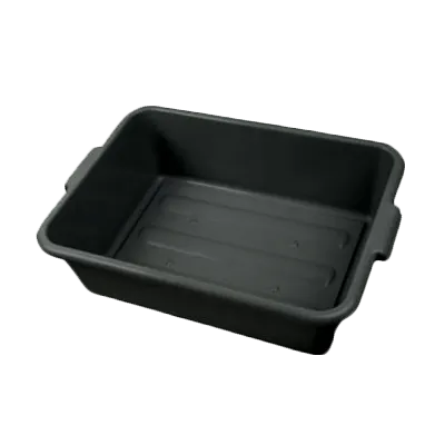 Thunder Group PLBT007B Bus Box, 1-Compartment, 20-1/2" x 15-1/2" x 7" Deep, Stackable, High-Density Polyethylene, Black