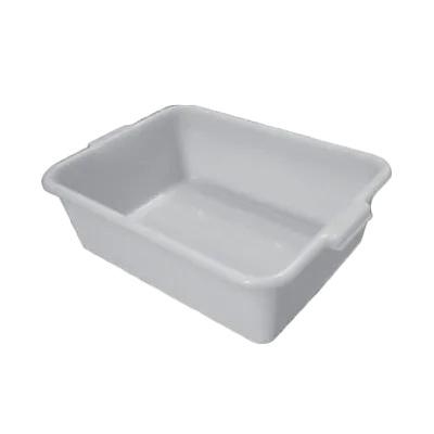 Thunder Group PLBT007W White 1-Compartment Bus Box, 20-1/2" x 15-1/2" x 7" Deep, High-Density Polyethylene, Stackable, Freezer Safe