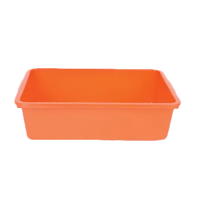 Thunder Group PLDB004 Bus Tray, 15-1/4"W x 12-1/4"D x 3-3/4"H, 1-Compartment, Durable Plastic, Orange