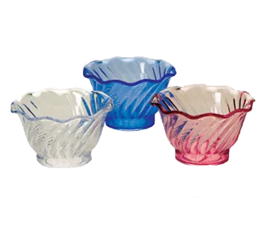 Thunder Group PLDS005B Dessert Dish, 5 Oz., Swirl Tulip Shaped, Stackable - Dozen