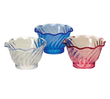 Thunder Group PLDS005P Dessert Dish, 5 Oz., Swirl Tulip Shaped, Stackable - Dozen